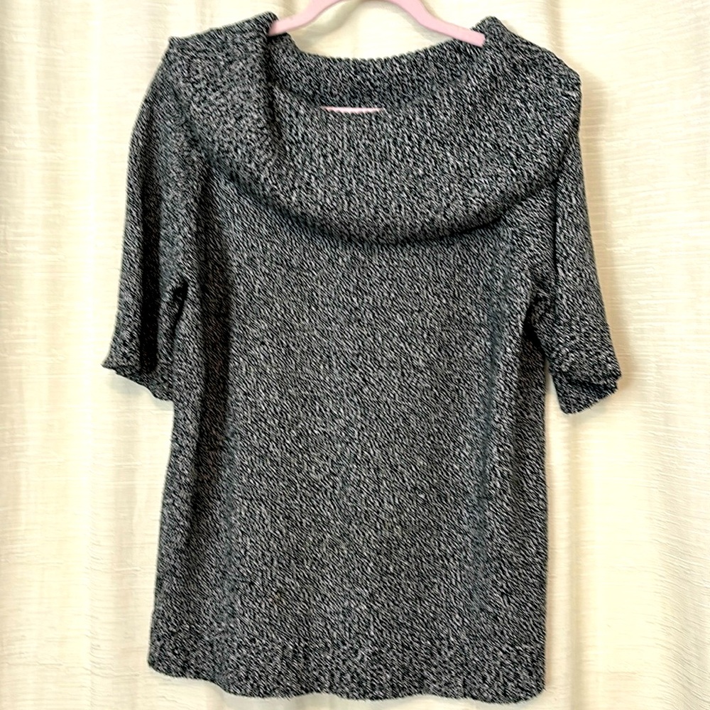 Chaus ladies grey-black cowl knit sweater size x-l
